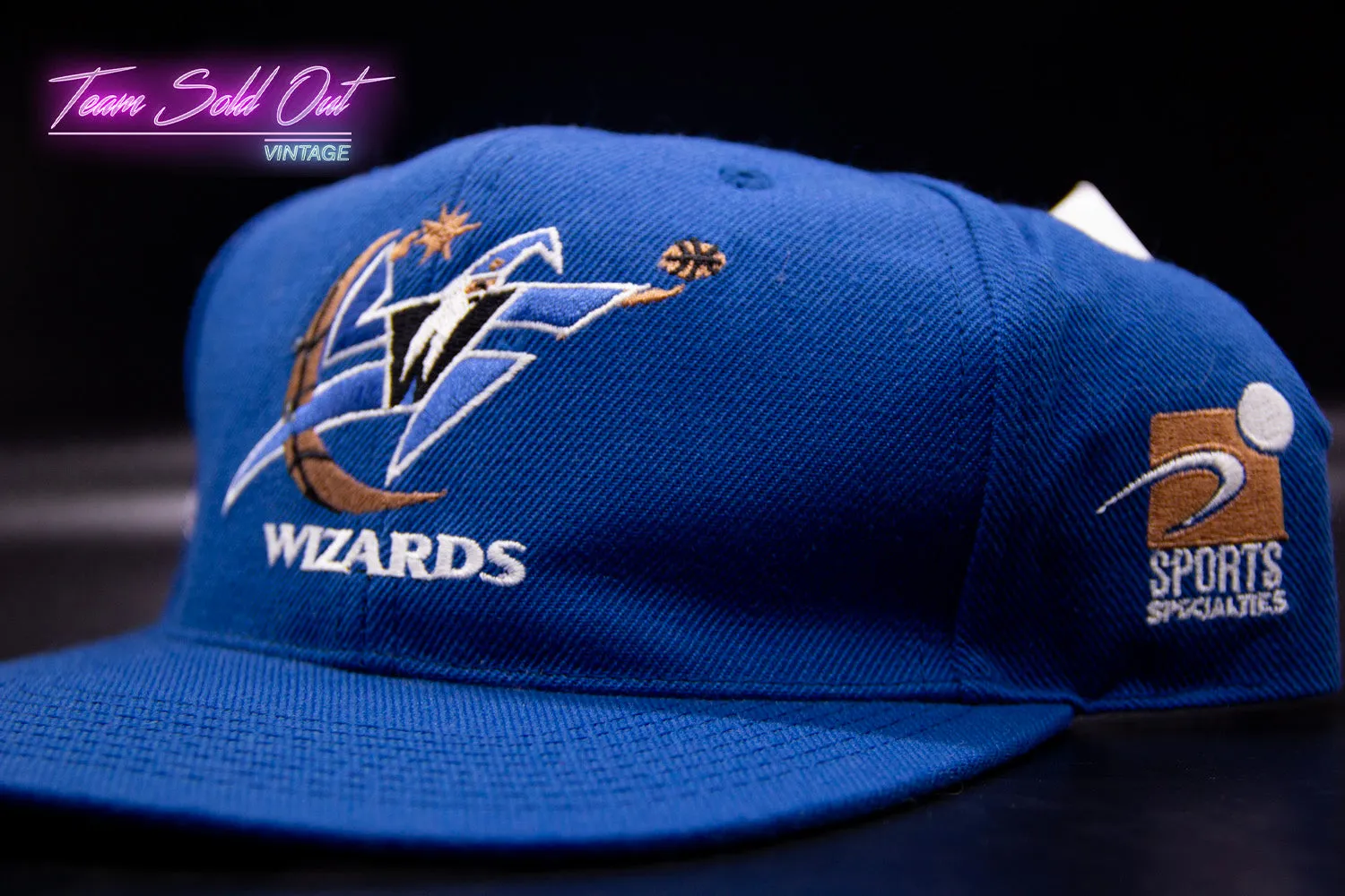 Vintage Sports Specialties Washington Wizards Plain Logo Snapback Hat NBA