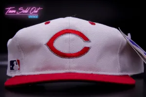 Vintage Sports Specialties White Dome Cincinnati Reds Plain Logo Snapback Hat MLB