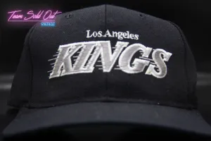 Vintage Starter Los Angeles Kings Motion Script Snapback Hat NHL