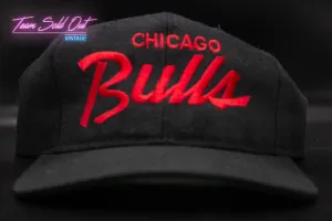 Vintage Youngan Chicago Bulls Single Script Snapback Hat NBA