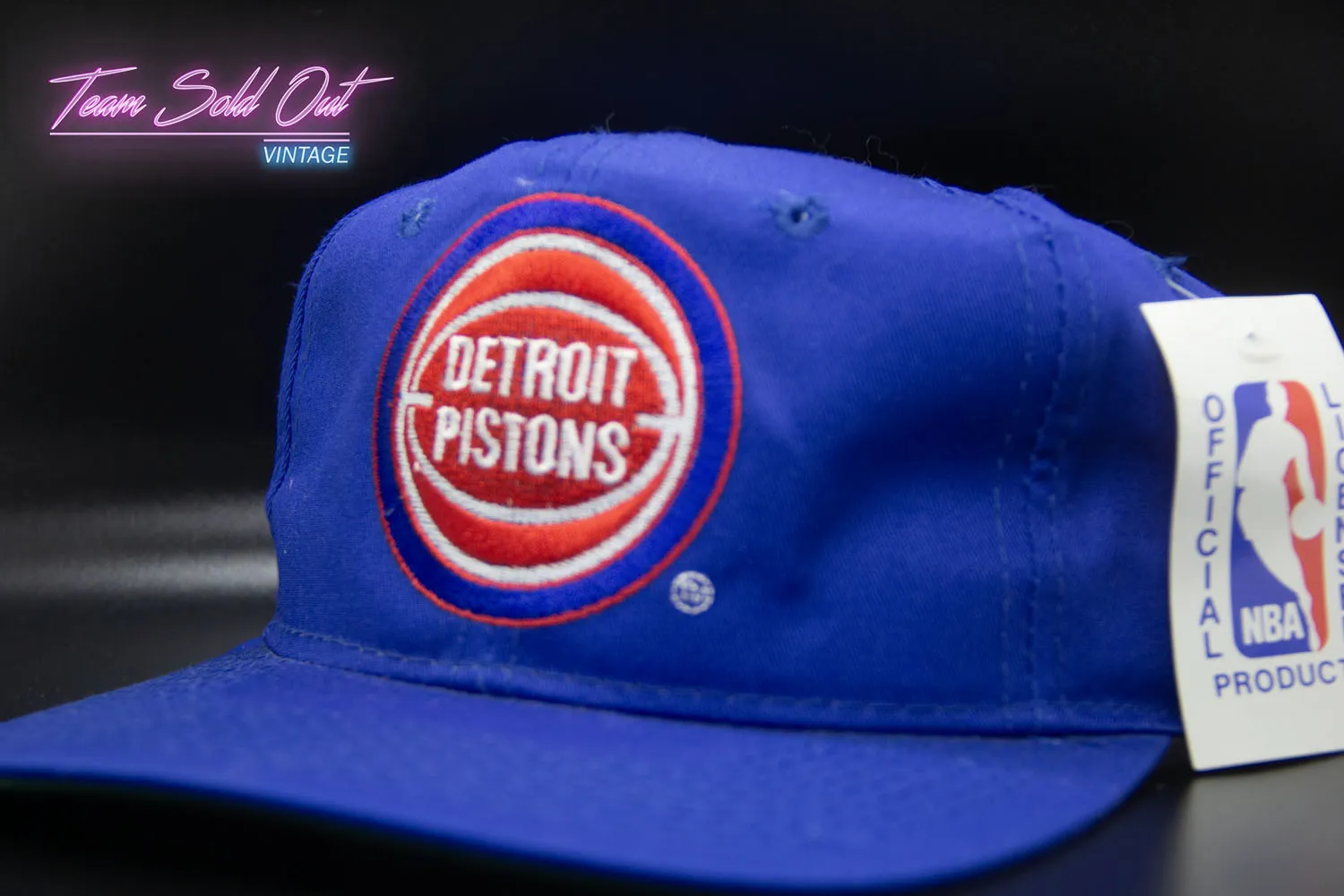 Vintage Youngan Detroit Pistons Plain Logo Snapback Hat NBA