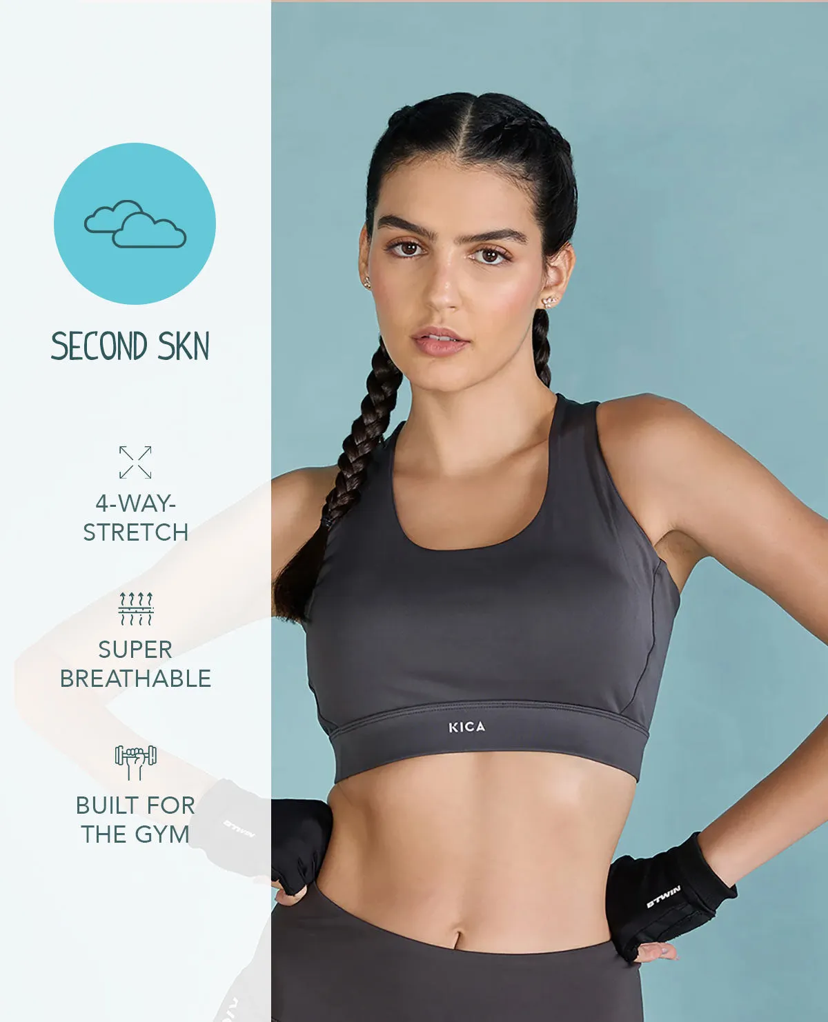 Women Fashionable Strappy Sports Bra with Removable Pads