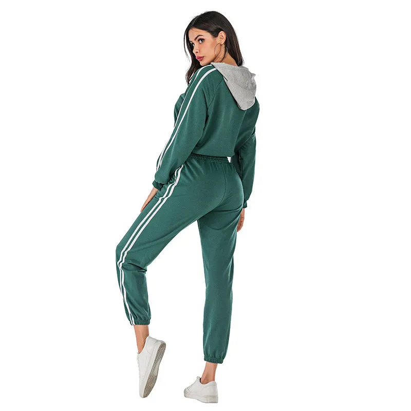 women's two-piece hooded sports suit