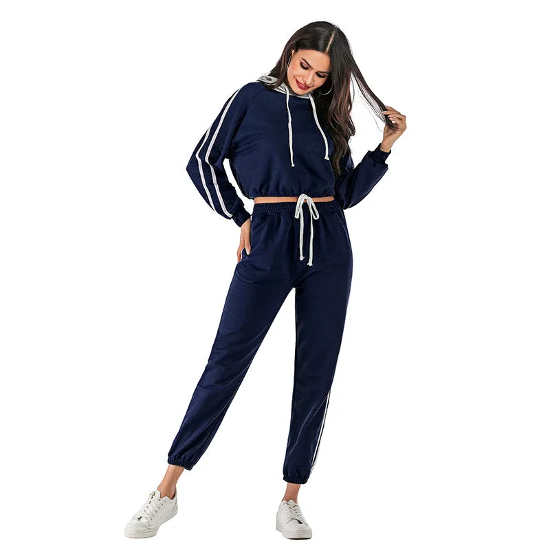 women's two-piece hooded sports suit