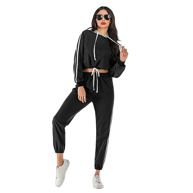 women's two-piece hooded sports suit