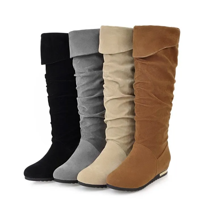 Women's Wedges Heels Tall Boots